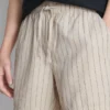 Gestreifte Shorts aus Leinenmischung