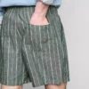 Gestreifte Shorts aus Leinenmischung