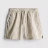 Gestreifte Shorts aus Leinenmischung