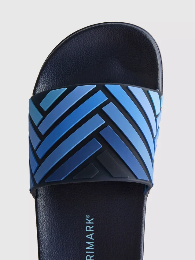 Gestreifte Slingback-Sandalen