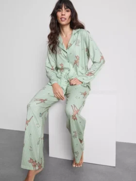 Gestreifter Boyfriend-Schlafanzug «Bambi» von Disney