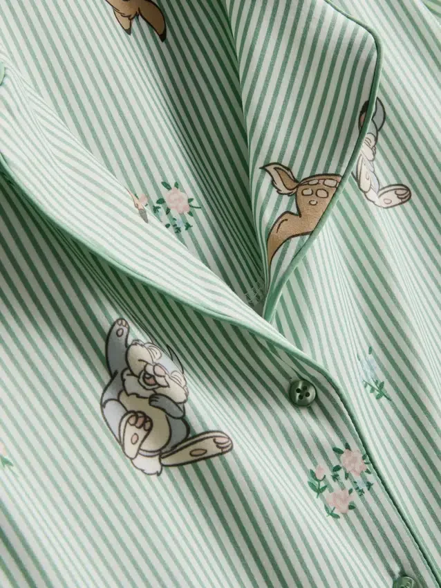 Gestreifter Boyfriend-Schlafanzug «Bambi» von Disney