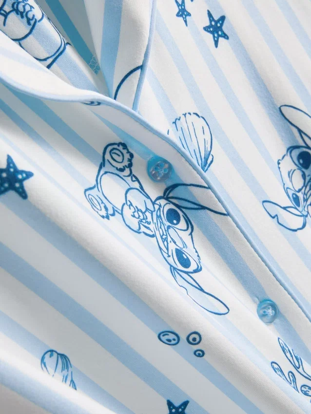 Gestreifter Boyfriend-Schlafanzug mit Stitch von Disney