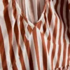 Gestreiftes Midaxi-Smockkleid aus Baumwolle