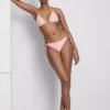 Gestreiftes Triangel-Bikini-Oberteil mit Seestern-Motiv