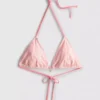 Gestreiftes Triangel-Bikini-Oberteil mit Seestern-Motiv