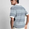 Gestricktes Polohemd mit strukturierten Streifen