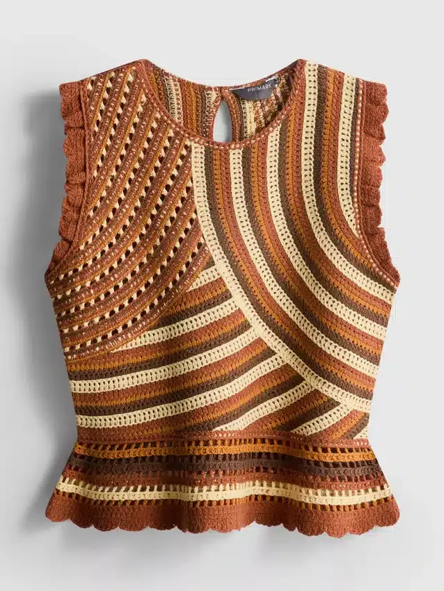 Gestricktes Tanktop mit geschwungenem Stich