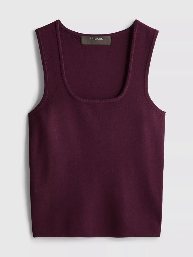 Gestricktes Tanktop mit quadratischem Ausschnitt