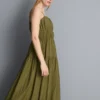 Gestuftes Smock-Maxikleid
