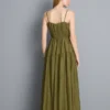 Gestuftes Smock-Maxikleid