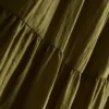 Gestuftes Smock-Maxikleid