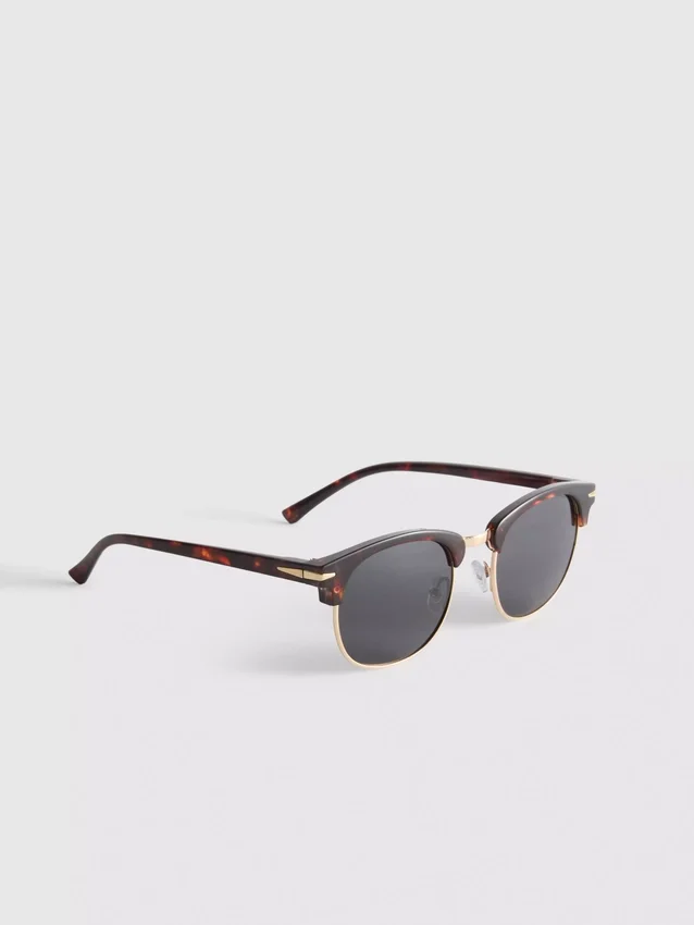 Getönte Clubmaster-Sonnenbrille