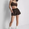 Gewebte Laufshorts mit Leopardenmuster