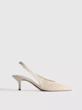 Gewebte Mesh-High Heels mit spitzer Zehenform
