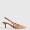 Gewebte Mesh-High Heels mit spitzer Zehenform