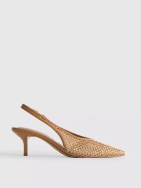 Gewebte Mesh-High Heels mit spitzer Zehenform