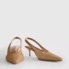 Gewebte Mesh-High Heels mit spitzer Zehenform