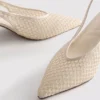 Gewebte Mesh-High Heels mit spitzer Zehenform