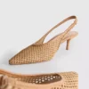 Gewebte Mesh-High Heels mit spitzer Zehenform