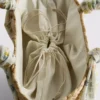Gewebte Midi-Bucket-Tasche aus Stroh