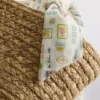 Gewebte Midi-Bucket-Tasche aus Stroh