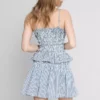 Gingham-Cami-Top mit gerafftem Peplum