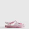 Glitzernde Jelly-Sandalen mit Gitterdesign