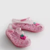 Glitzernde Jelly-Sandalen mit Gitterdesign