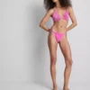 Glitzerndes Triangel-Bikini-Oberteil mit Rüschen