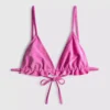 Glitzerndes Triangel-Bikini-Oberteil mit Rüschen