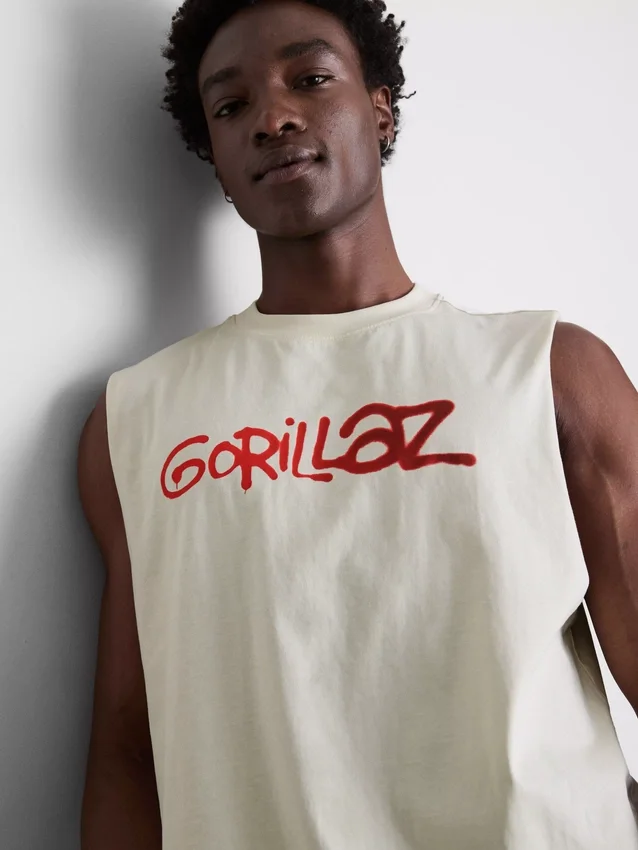Gorillaz-Tanktop mit Grafikprint