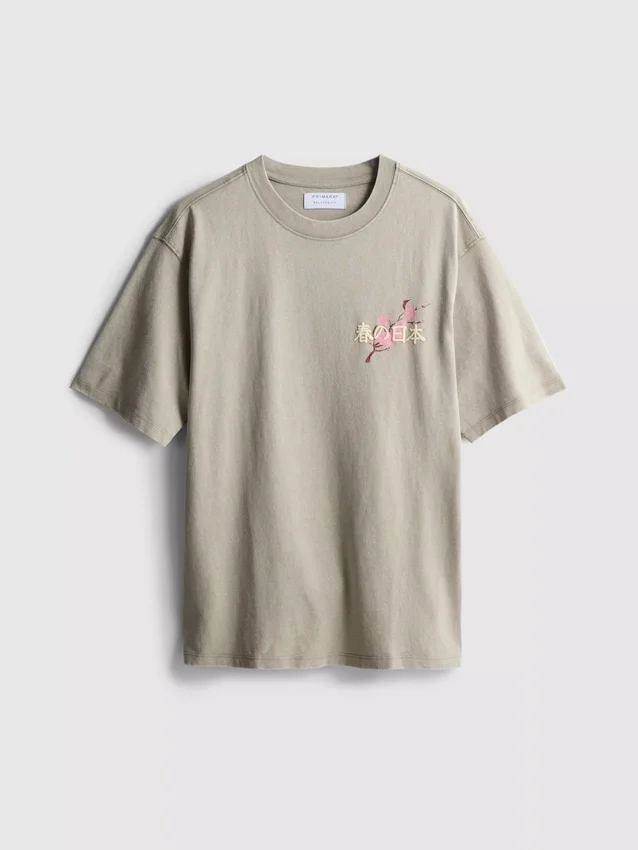 Grafik-T-Shirt im Washed-Japan-Look