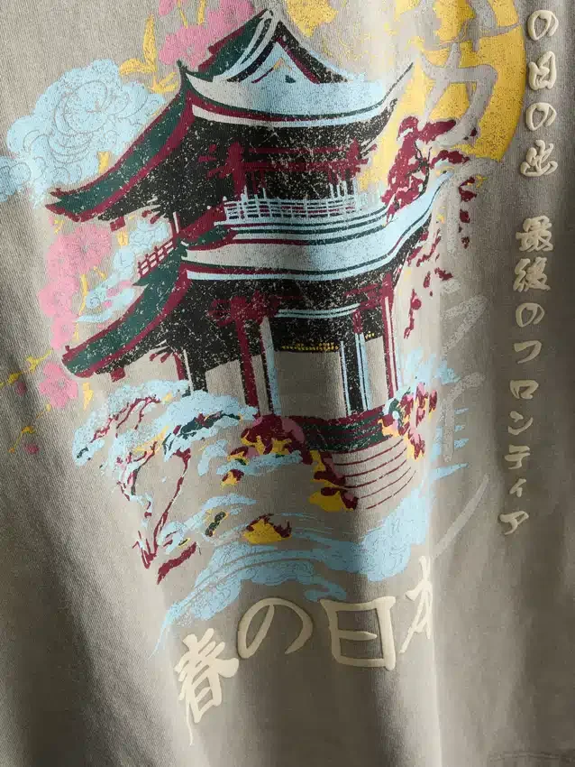 Grafik-T-Shirt im Washed-Japan-Look