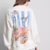 Grafisches Martini-Sweatshirt mit hohem Baumwollanteil