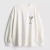 Grafisches Martini-Sweatshirt mit hohem Baumwollanteil