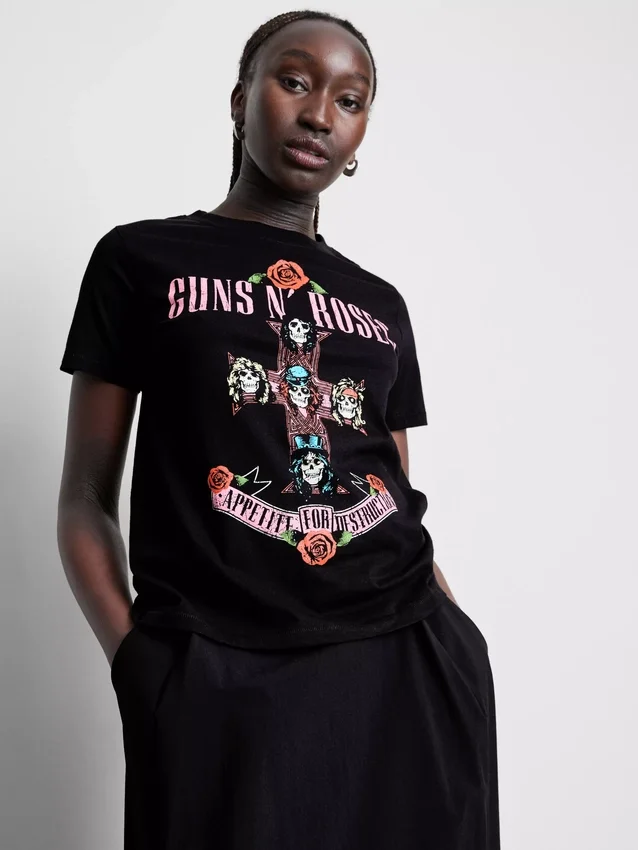 Guns N’ Roses Baumwoll-T-Shirt mit Album-Motiv