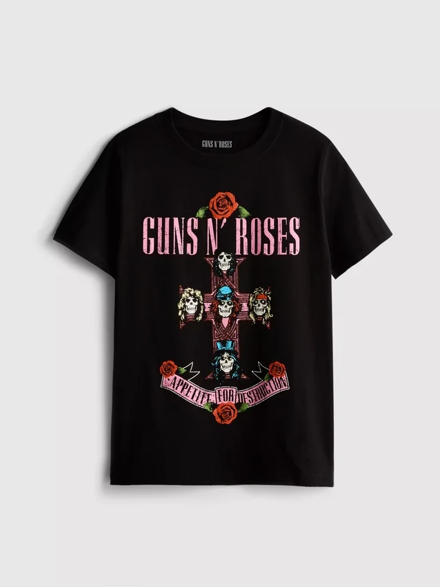 Guns N’ Roses Baumwoll-T-Shirt mit Album-Motiv