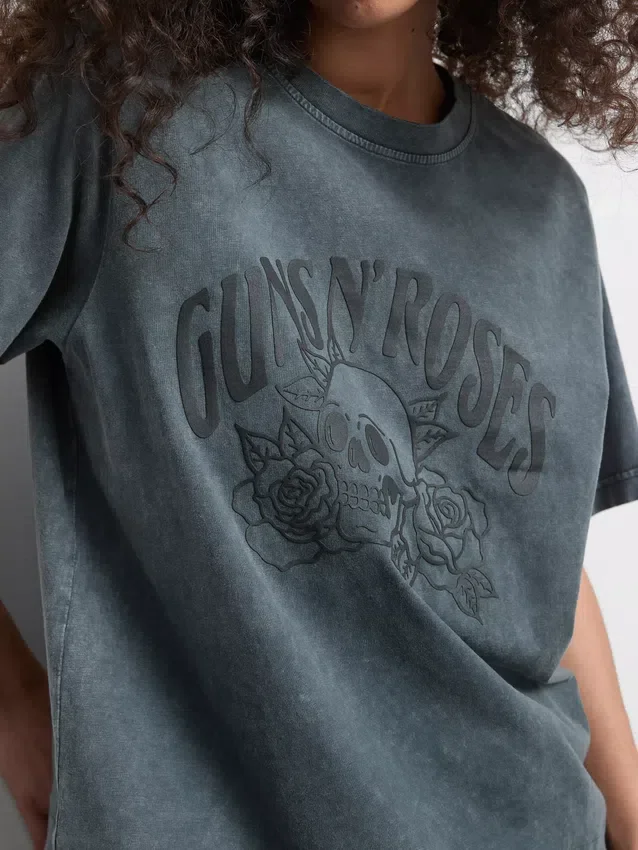 Guns N’ Roses Hemd mit Spitzenbesatz