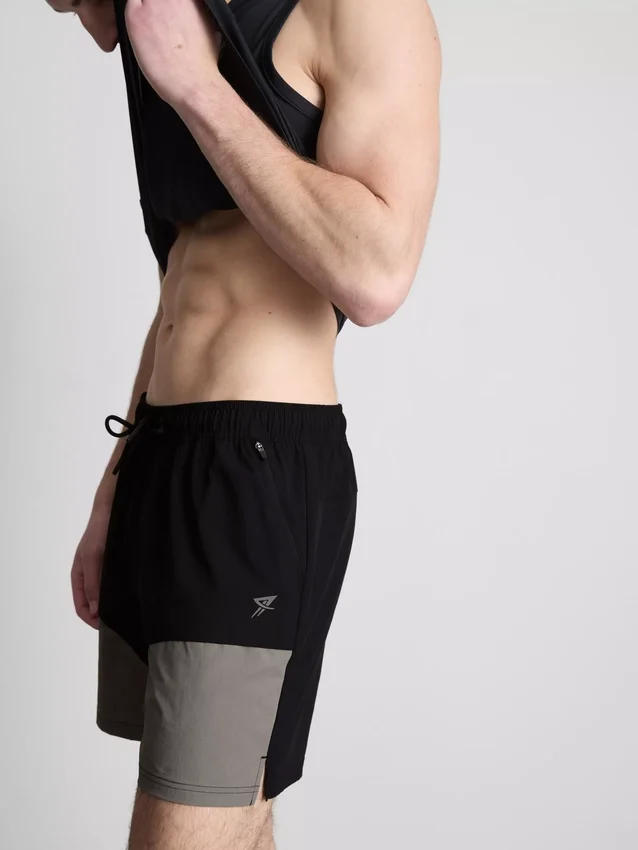 Gym-Shorts im Color-Block-Design