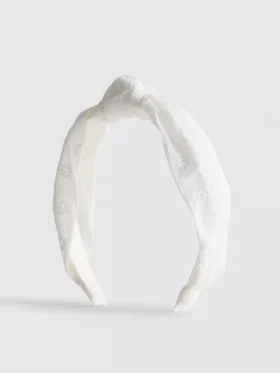 Haarbändli mit Broderie-Anglaise-Knoten