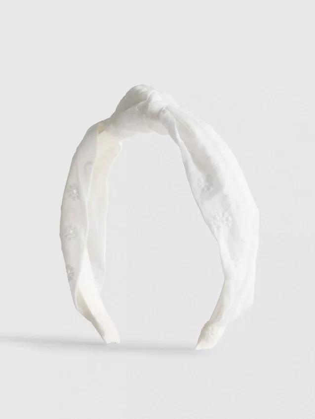 Haarbändli mit Broderie-Anglaise-Knoten