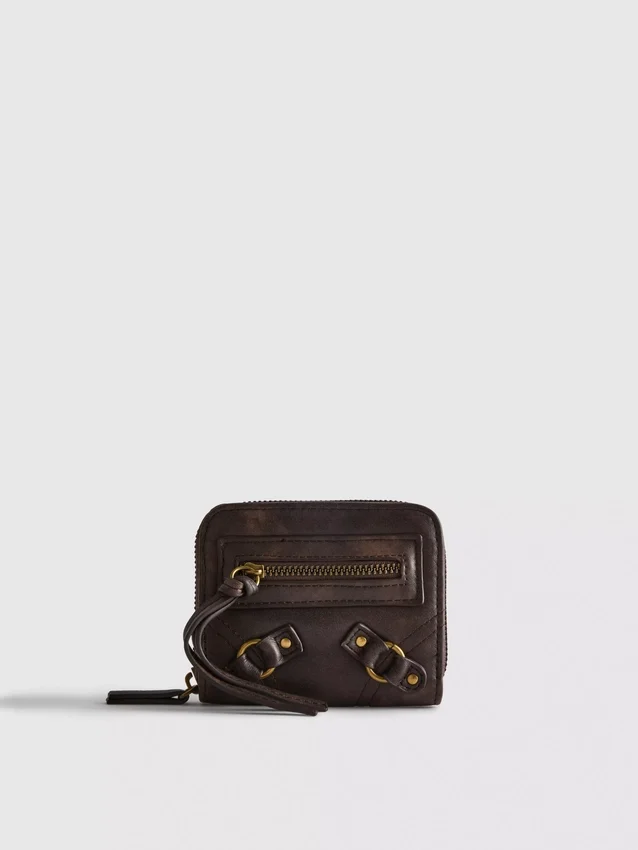 Handtasche mit Reissverschluss im Used-Look