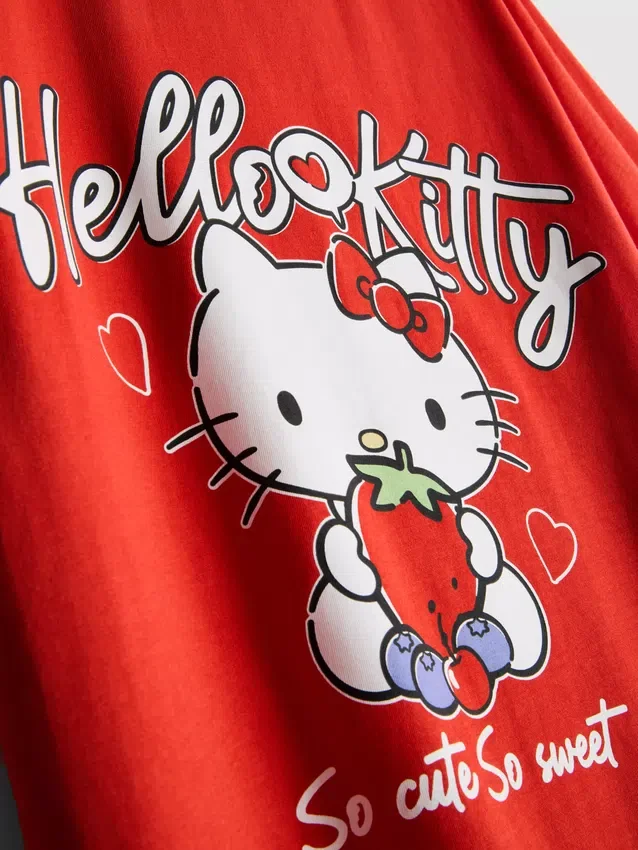 Hello Kitty Baumwoll-T-Shirt «Relaxed Strawberry»