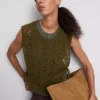 Häkel-Tanktop mit seitlichen Bändern