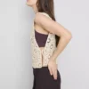 Häkel-Tanktop mit seitlichen Bändern