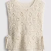 Häkel-Tanktop mit seitlichen Bändern