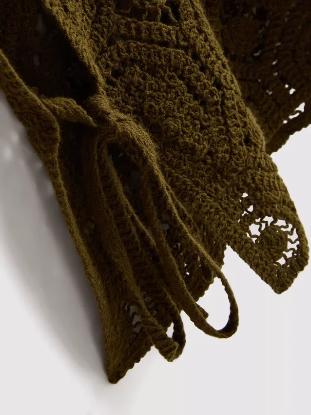 Häkel-Tanktop mit seitlichen Bändern