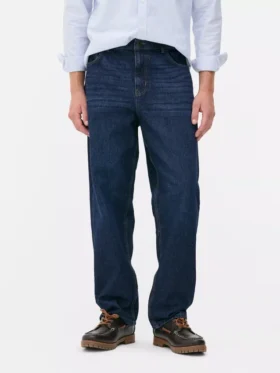 Hoch taillierte, locker sitzende Jeans