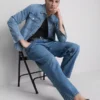 Hoch taillierte, locker sitzende Jeans